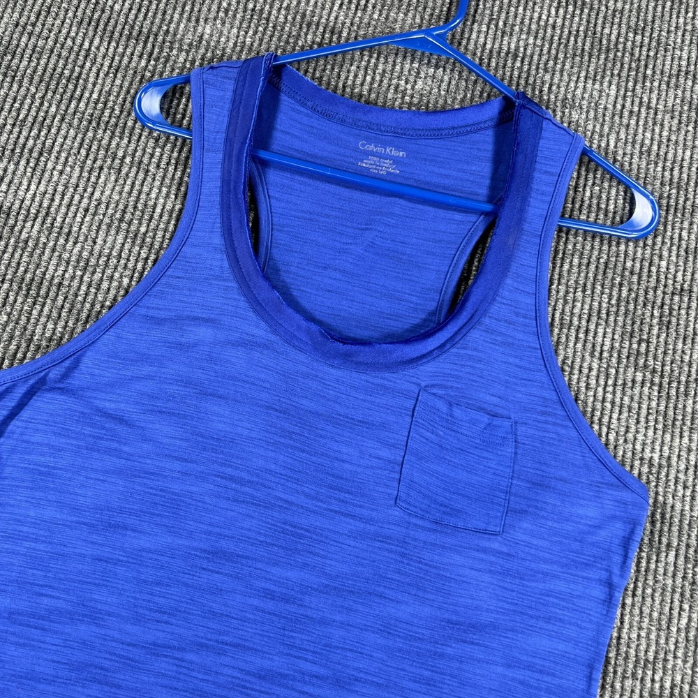 Calvin Klein Tank Top Womens Large Blue Sleeveless Casual Lightweight Soft New